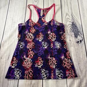 Lucky Brand Size M Purple & Pink Tank Pajama Top See Thru Sheer
